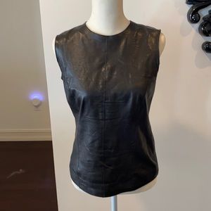 Vince leather shell top